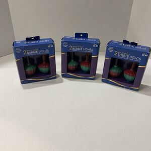 Holiday Time Replacement Bubble Lights Set of 2 Lot Of 3 New